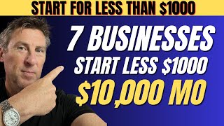 7 BUSINESS IDEAS you Can STARTUP with 0 to 1000 SUPER COOL [upl. by Esme]