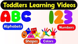 Preschool Learning Videos For 3 Year Olds  Kindergarten Learning Videos  Toddlers Learning Videos [upl. by Eerok]