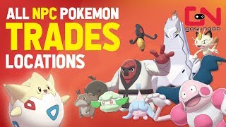 All NPC InGame Trades  Pokemon Sword and Shield NPC Trades Locations [upl. by Notliw]