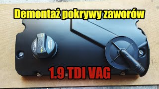 Wymianademontaż pokrywy zaworów 19 TDI AWXAVF [upl. by Adnarram311]