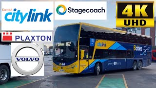 Scottish Citylink Megabus M92 Dundee to Edinburgh Plaxton Panorama Volvo B11RLET 50453YN21NNR [upl. by Gareth684]