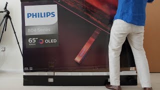 Philips 804 OLED TV Unboxing Setup amp Picture Settings [upl. by Alak]