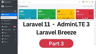 Laravel 11 and AdminLTE 3 Template Mastering  Authentication With Laravel Breeze  Part  3 [upl. by Eelibuj]