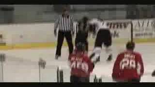 NHL Blackhawks Camp Hockey Fight 2008  Aliu vs McNeely [upl. by Arlene484]