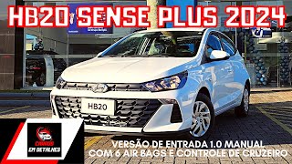 HYUNDAI HB20 SENSE PLUS 2024 HATCH VERSÃO DE ENTRADA MANUAL  É MELHOR QUE VW POLO TRACK [upl. by Rice]