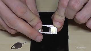 Samsung Galaxy S20 Plus How to insert the SIM card Installation of the nano SIM cards Tutorial [upl. by Pat]