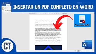 Como INSERTAR un PDF COMPLETO en Word [upl. by Woodward]