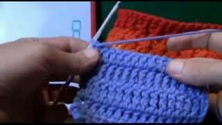 Left Hand Front Post Double Crochet Stitch [upl. by Itnahsa520]