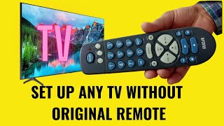 How to set up any TV with a universal remote  RCA universal remote without code [upl. by Llirred]