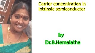 Carrier Concentration in intrinsic semiconductor [upl. by Yrol503]