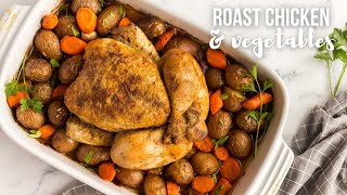 ONE PAN Roast Chicken and Vegetables  The Recipe Rebel [upl. by Brenton]