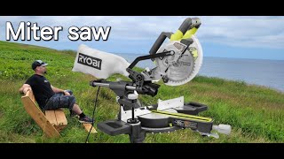 Ryobi miter saw  Ocean view bench built [upl. by Eidassac118]