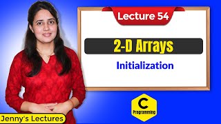 C54 Two Dimensional2D Arrays in C  Initialization of 2D Arrays [upl. by Gadmon]