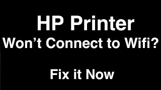 HP Printer wont Connect to Wifi  Fix it Now [upl. by Vevine]