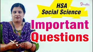 HSA SOCIAL SCIENCE IMPORTANT QUESTIONS [upl. by Lothar]