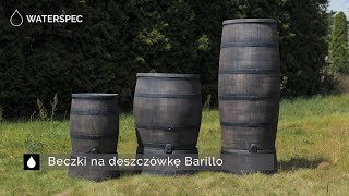 Ozdobne beczki na wodę deszczową Barillo 120l 240l 350l 500l [upl. by Yroj]