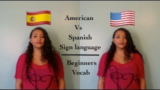 American vs Spanish Sign Language Beginners Vocab [upl. by Parhe582]