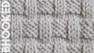 How to Knit the Basket Weave Stitch [upl. by Notxarb767]