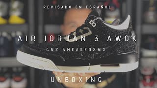 Unboxing Air Jordan 3 Vogue AWOK Gnz Sneakers Mx [upl. by Elma230]