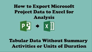 How to Export Microsoft Project Data to Excel for Analysis [upl. by Arten]