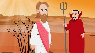 Jesus Tempted  Temptation of Jesus  Bible Story [upl. by Ycal423]