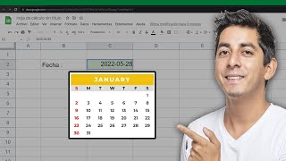 Como insertar un CALENDARIO en una celda GOOGLE SHEETS 2022 [upl. by Delija772]