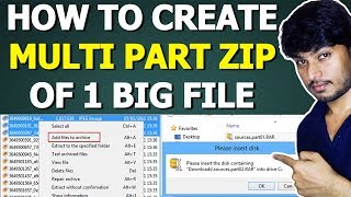 How to Split Big File into Parts of Zip or Rar [upl. by Litch]