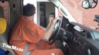 Prisoner Drive Thru Prank  Tom Mabe Pranks [upl. by Weatherby]