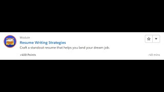 Resume Writing Strategies Salesforce Trailhead Answers [upl. by Atnauqal]