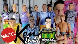 Broad Ken Fashionistas Complete Collection Barbie Doll 204 Unboxing Review Max Steel Try On Redress [upl. by Nnyl]