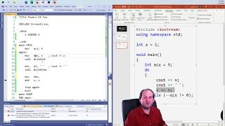 x86 Assembly Language  Using Registers Variables and the LOOP Instruction Together [upl. by Yaya139]