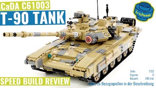 CaDA C61003W T90 Tank  Speed Build Review [upl. by Vivl]