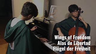 Jiyuu no Tsubasa  Flügel der Freiheit  Attack on Titan Op 2  Piano amp Cello Cover [upl. by Riocard]