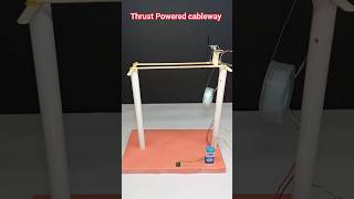 Thrust Powered Cableway • DC motor  shorts diy dcmotor tech motor [upl. by Ainimreh]