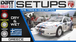 Ford Focus RS WRC 2001  Greece SETUPS  DiRT Rally 20 [upl. by Evita]