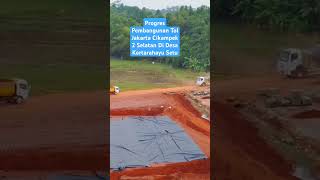 Progres Pembangunan Tol Jakarta Cikampek 2 Selatan Di Desa Kertarahayu Setu drone [upl. by Cyrillus]