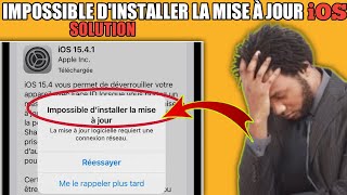 Comment Régler Le Problème De Impossible D’installer La Mise À Jour Sur iPhone  Installer iOS [upl. by Ellirehs]