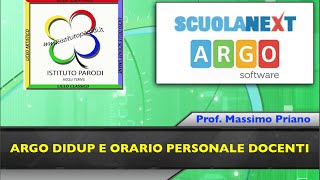 Argo DidUp e orario personale docenti [upl. by Wildee]