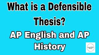 How to Write a Defensible Thesis for AP Lang AP Lit and AP History  Coach Hall Writes [upl. by Noemad]