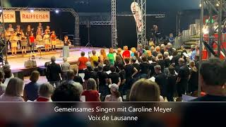 Gemeinsames Singen mit quotVoix de Lausannequot am sgf22ch [upl. by Gladis]