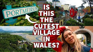 Portmeirion Village  Most Beautiful Village In Wales  4K Drone Footage [upl. by Dorraj]