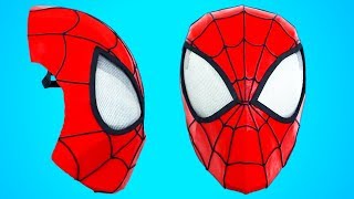 SPIDERMAN MASK  SPIDERMAN FACESHELL  How To  Creative Minds [upl. by Rickey464]