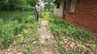 Homeowner Didnt Recognize His House After This Lawn Makeover  CRAZY OVERGROWN TALL GRASS CLEANUP [upl. by Wemolohtrab]