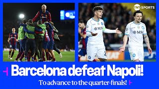 Barcelonas young stars dominate Napoli to secure their Champions League quarterfinal spot 🙌 [upl. by Lydnek244]