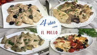 4 IDEE GOLOSE PETTO DI POLLO PRONTO IN 10 MINUTI Ricette Facili [upl. by Maryl]