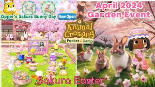 Zippers Sakura Bunny Day🐰🌸🪺《Garden Event》🌱Animal Crossing Pocket Camp [upl. by Valina]