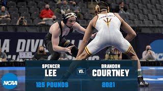 Spencer Lee vs Brandon Courtney 2021 NCAA Title 125 lbs [upl. by Emilee557]