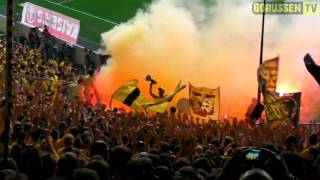 Pyro im BVB Gästeblock Borussia Mönchengladbach vs Borussia Dortmund 23042011 full HD [upl. by Retsila20]