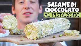 SALAME DI CIOCCOLATO AL PISTACCHIO con cioccolato bianco ricetta facile e veloce  Davide Zambelli [upl. by Andrea]