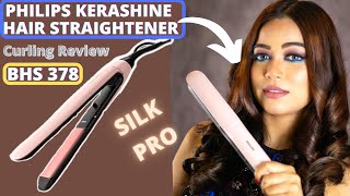 Hair Curling With Hair Straightener Using Philips BHS37810 Advanced Kerashine Hair Straightener [upl. by Eneleuqcaj]